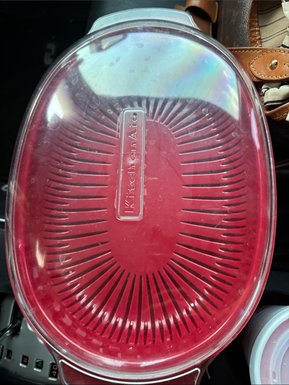 KitchenAid Red Oval Food Steamer with Clear Lid